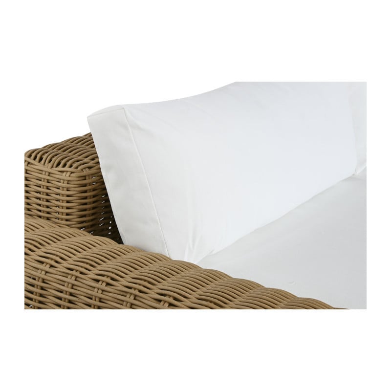 Sofá Set 4 Ratan Sintético Poliéster 222x85x80