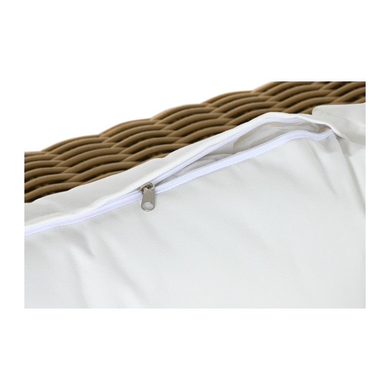 Sofá Set 4 Ratan Sintético Poliéster 222x85x80