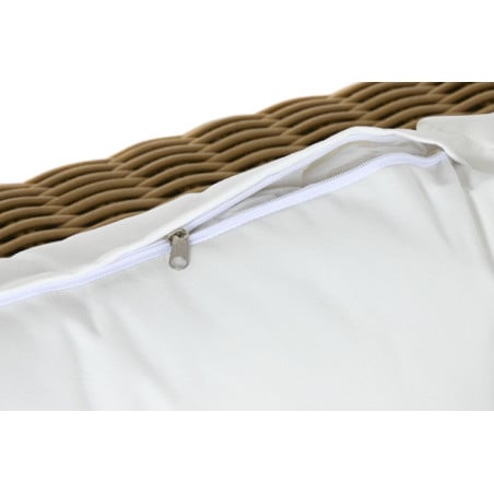 Sofá Set 4 Ratan Sintético Poliéster 222x85x80