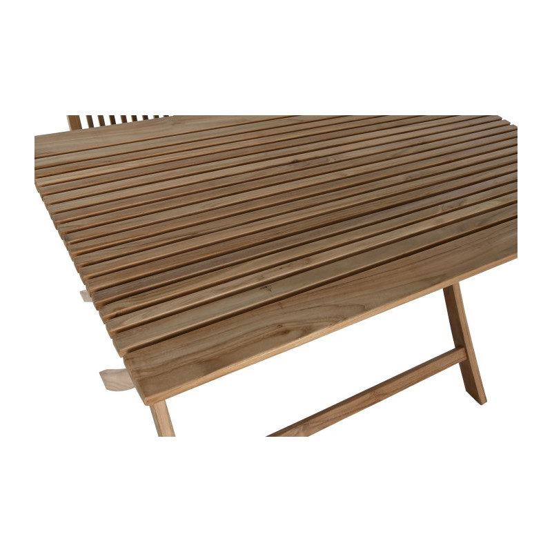 Set de Comedor Exterior 5 piezas en Teca Plegable