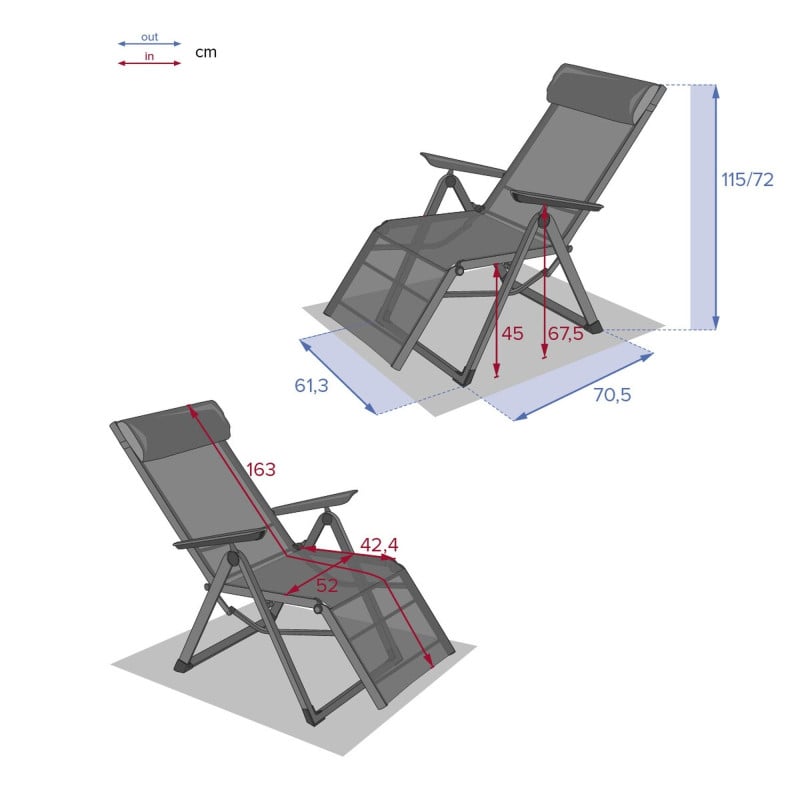 Sillón Reclinable Decima Antracita/Grafito