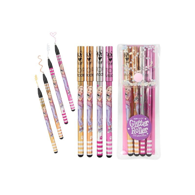 TopModel 4 Rollers De Purpurina Metalizado