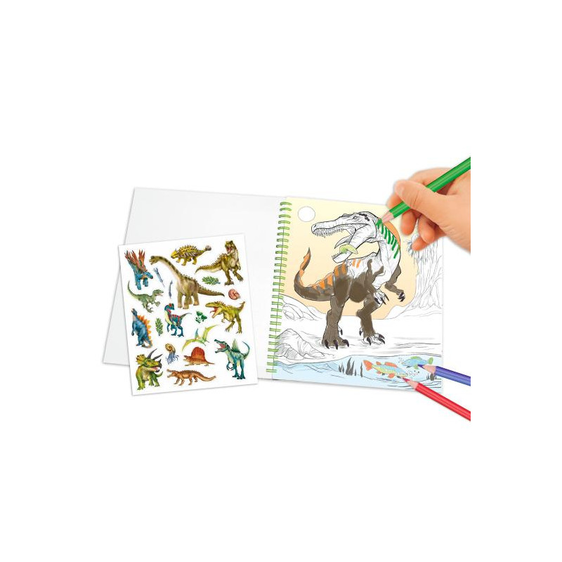 Dino World Libro Colorear Con Lentejuelas