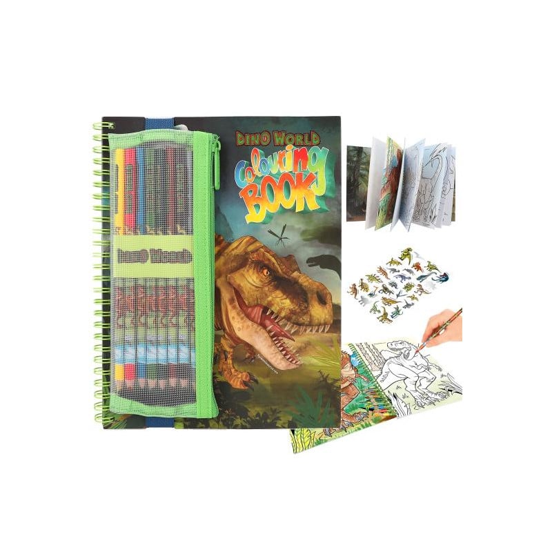 Dino World Libro De Colorear Con Colores