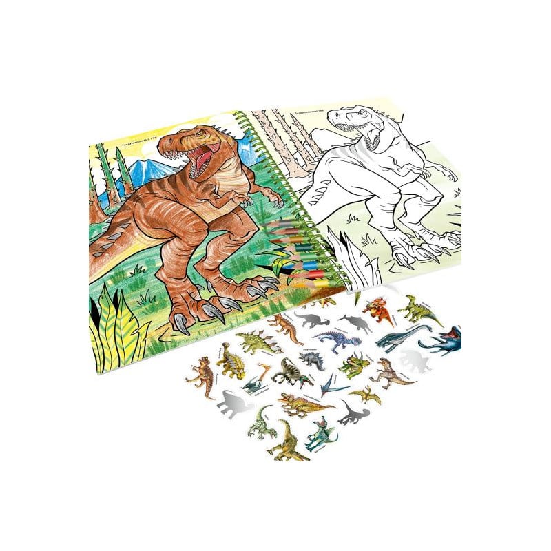 Dino World Libro De Colorear Con Colores