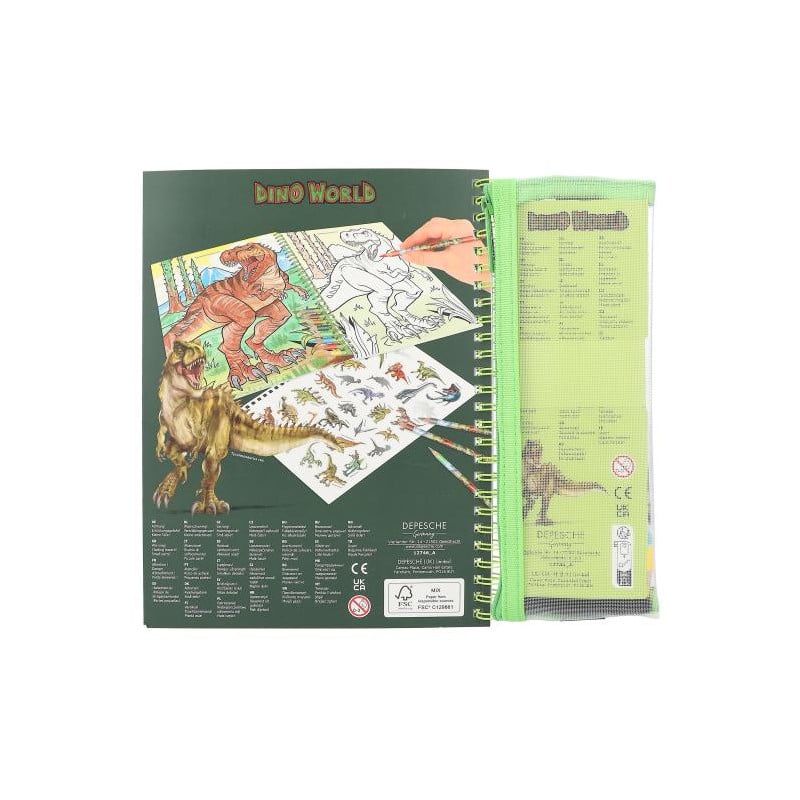 Dino World Libro De Colorear Con Colores