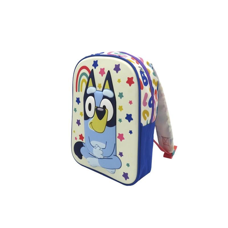 Mochila Bluey Arcoiris 3D 30 Cm