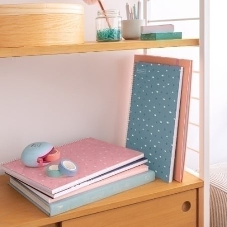 Cuaderno Escolar 80H Margen Flores Rosas