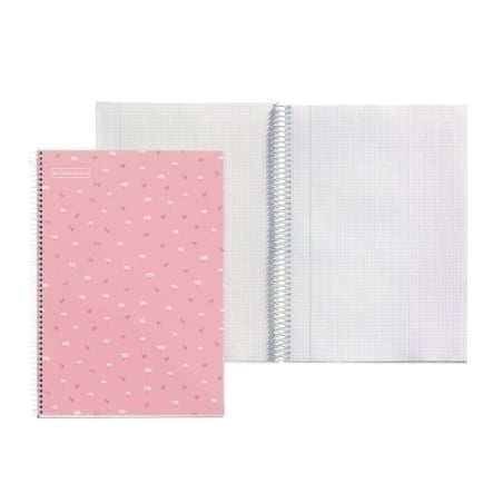 Cuaderno Escolar 80H Margen Flores Rosas