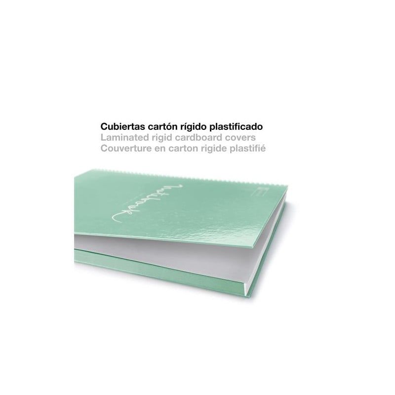 Cuaderno Escolar 80H Margen Flores Azul