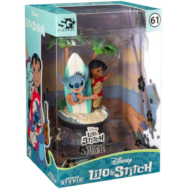 Lilo Y Stitch Con Tabla De Surf 18 Cm