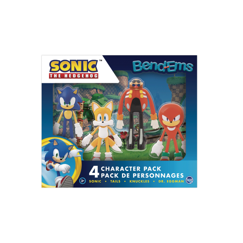 Sonic Bend-Ems Pack 4 Figuras 15 Cm De Sonic