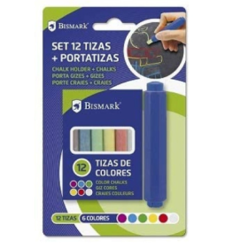 Set 12 Tizas + Portatizas Blíster De Bismark
