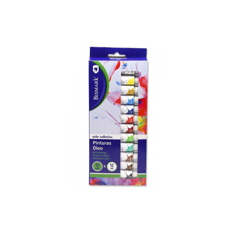 Set Pinturas Óleo Tubos 12 Colores De Bismark