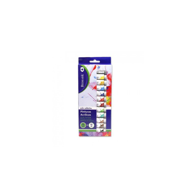 Set Pinturas Acrílicas Tubos 12 Colores De Bismark