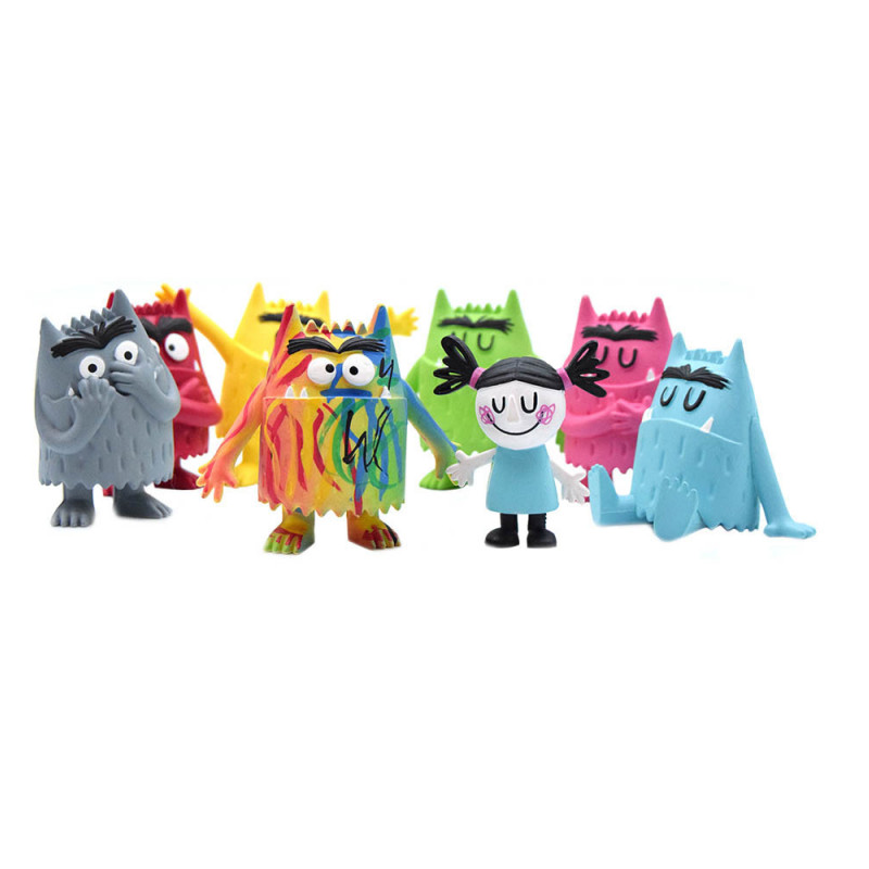 Set 8 Figuras Monstruo De Colores