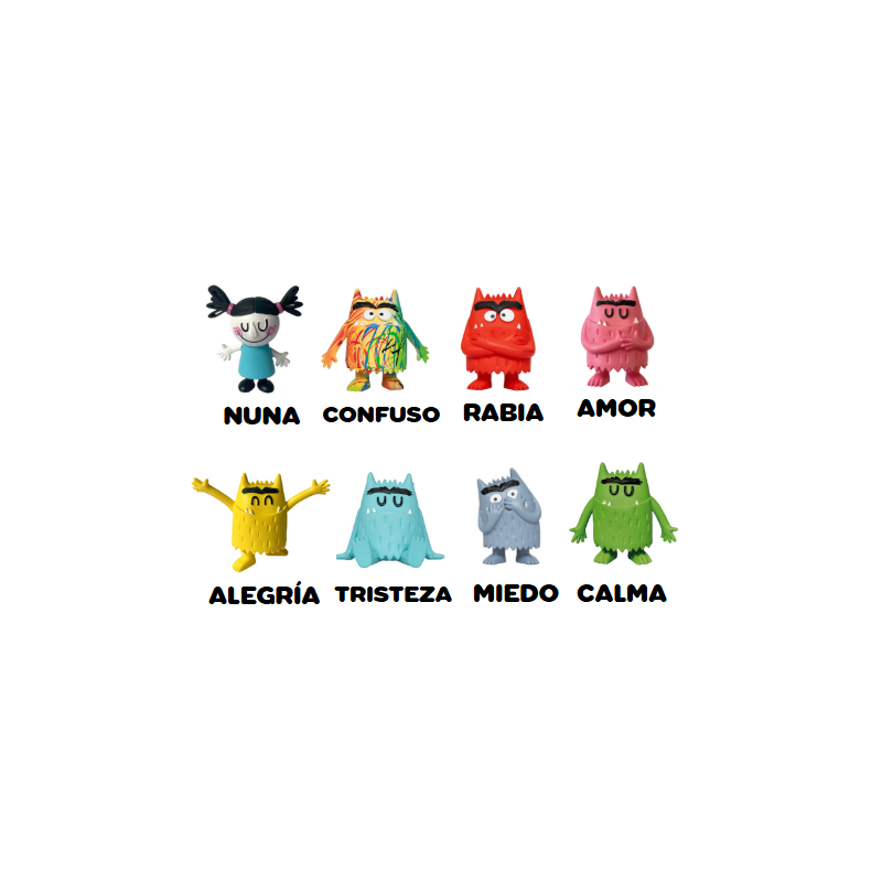 Set 8 Figuras Monstruo De Colores