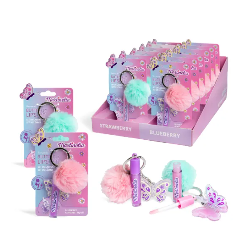 Gloss Labial Con Pompón Martinelia Surtido