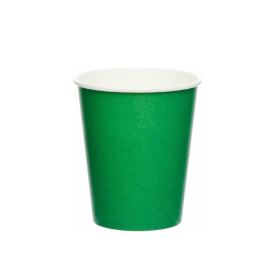 Vasos De Papel Verde Esmeralda 266 Ml 14 Ud