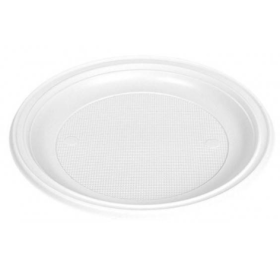 Plato Llano Redondo Blanco 14 Cm