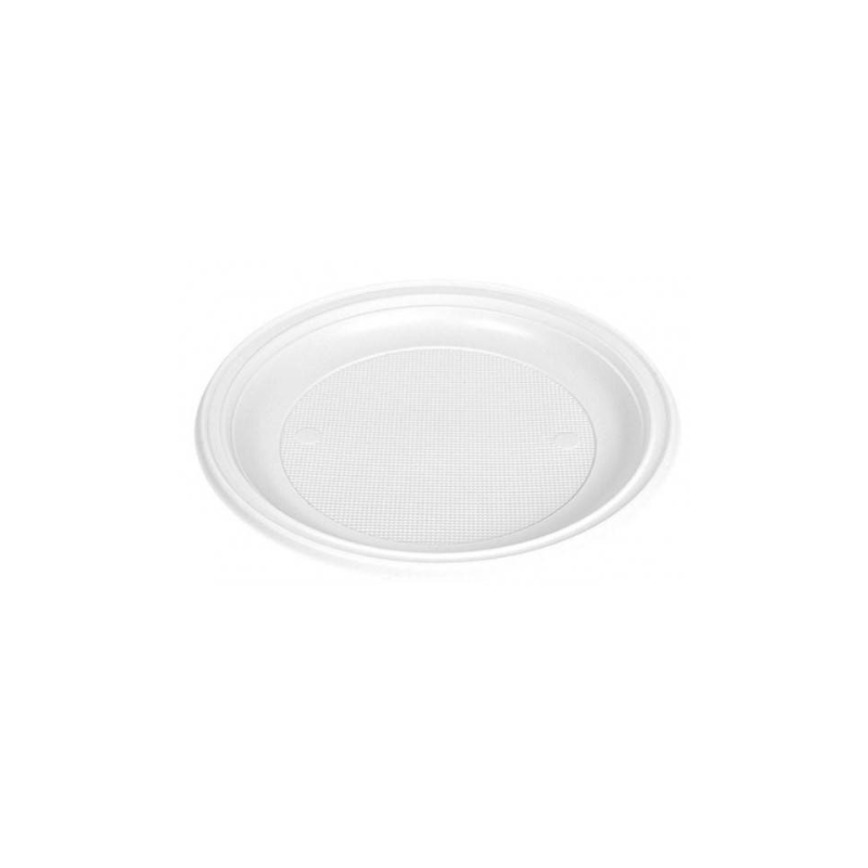 Plato Llano Redondo Blanco 14 Cm De Fiesta