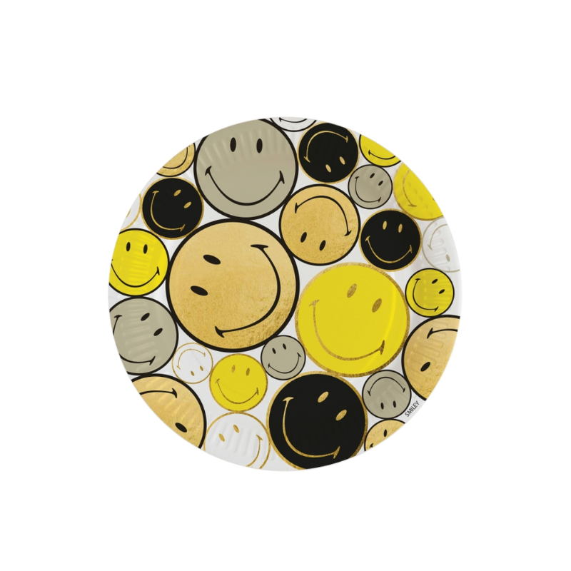 Platos Smiley 23 Cm 8 Uds De Party