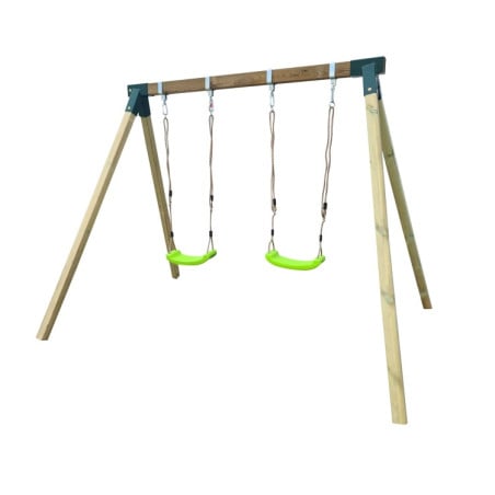 Columpio de madera cuadrada MASGAMES REIKO Dos asientos planos 