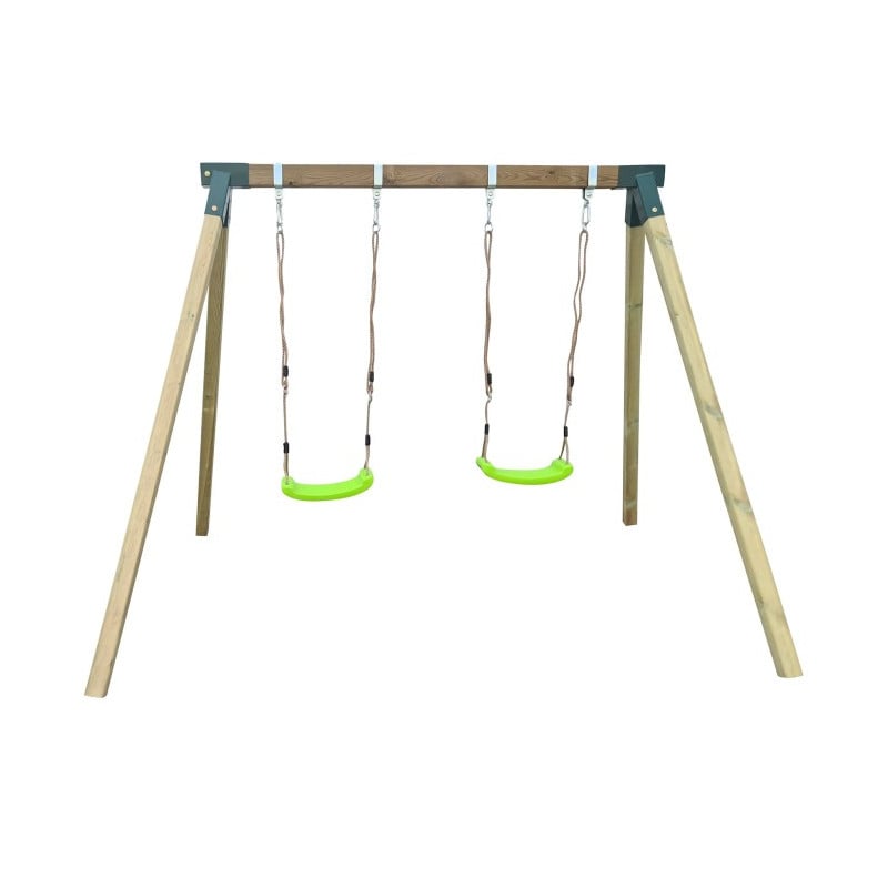 Columpio de madera cuadrada MASGAMES REIKO Dos asientos planos 