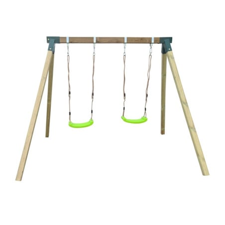 Columpio de madera cuadrada MASGAMES REIKO Dos asientos planos 