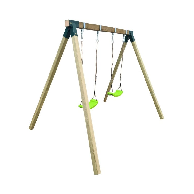 Columpio de madera cuadrada MASGAMES REIKO Dos asientos planos 