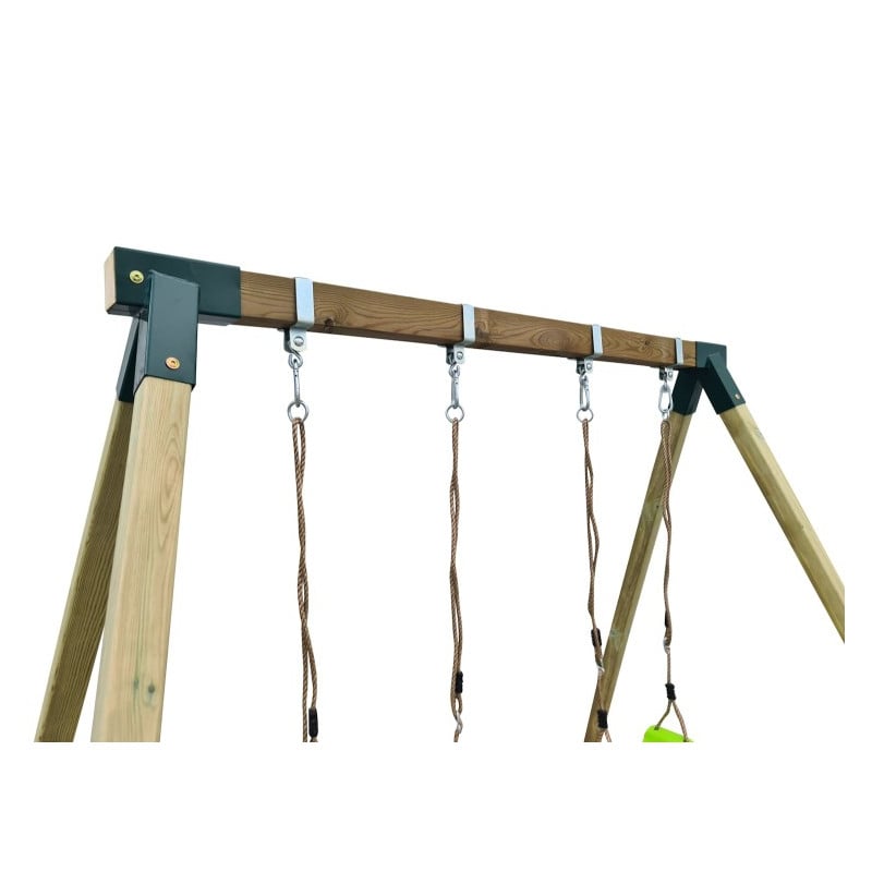Columpio de madera cuadrada MASGAMES REIKO Dos asientos planos 