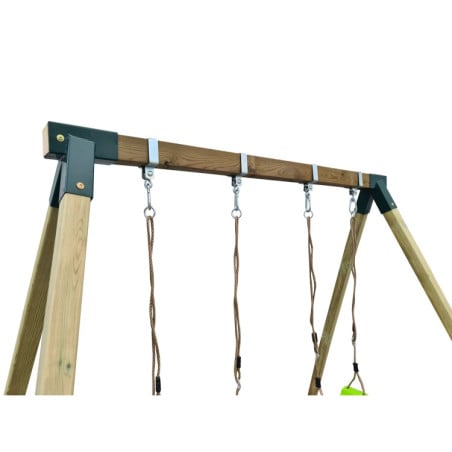 Columpio de madera cuadrada MASGAMES REIKO Dos asientos planos 
