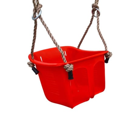 Columpio de madera cuadrada MASGAMES REIKO Asiento plano + asiento de bebé 