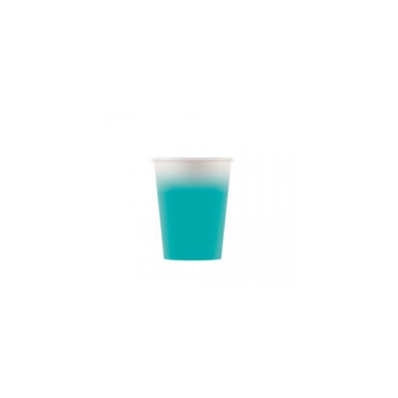 Vasos Papel Verde Menta 8ud 200ml De Fiesta