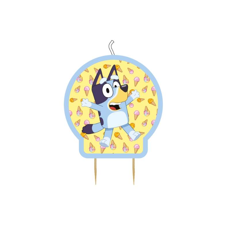 Vela Bluey 10x6 Cm De Fiesta Y Cumpleaños