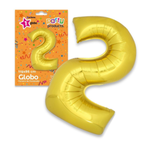 Globo Nº 2 Helio Color Oro 119 CM