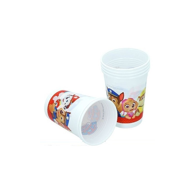 Vasos Plástico Patrulla Canina 180 Ml 6 Ud De Fiesta Y Cumpleaños
