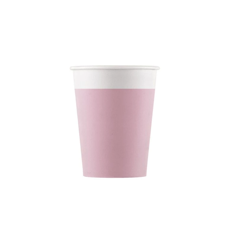 Vasos Rosa 200 Ml 8 Ud De Fiesta Y Cumpleaños