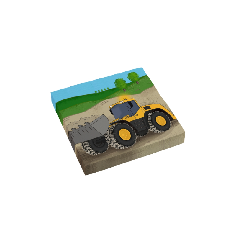 Servilletas Construcción 33x33 Cm 16 Uds De Fiesta Y Cumpleaños