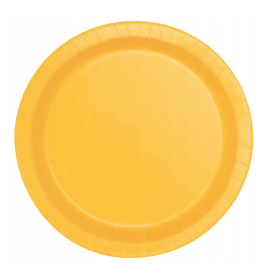Platos Amarillos Lisos 23 Cm 8 Uds