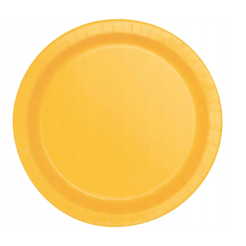 Platos Amarillos Lisos 23 Cm 8 Uds De Fiesta Y Cumpleaños