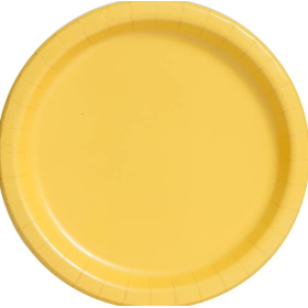 Platos Amarillos Lisos 18 Cm 8 Uds