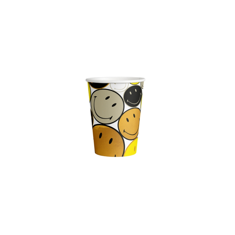 Vasos Smiley 250 Ml 8 Uds De Fiesta Y Cumpleaños