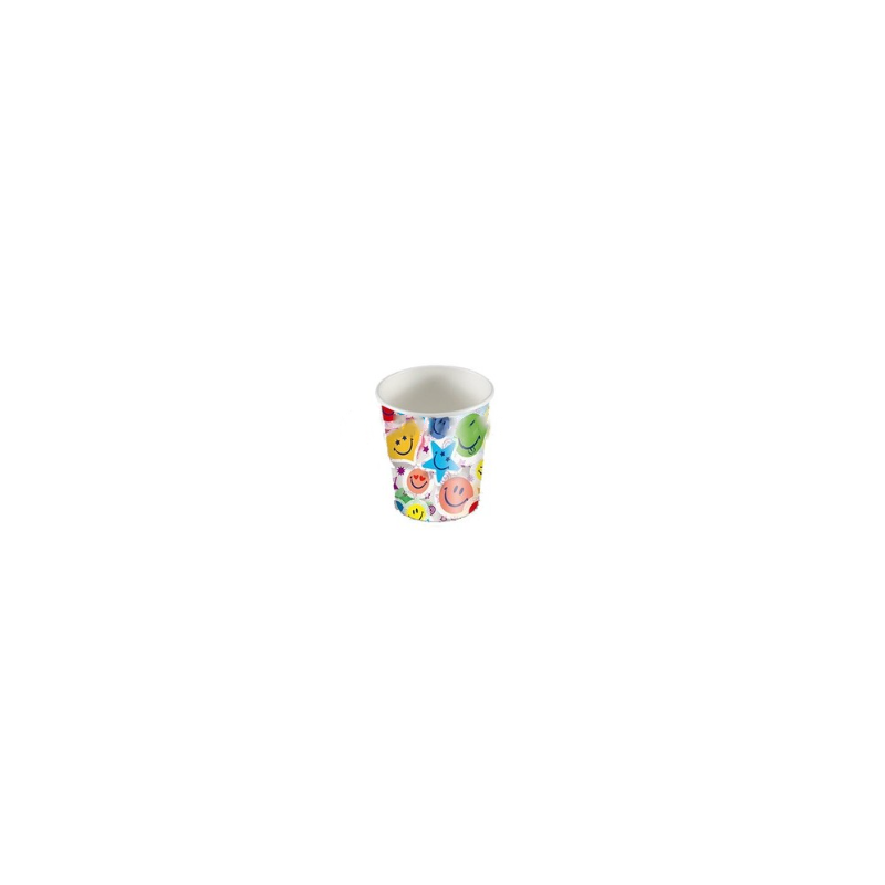 Vasos Diseño Caras Sonrientes De Fiesta y Cumpleaños