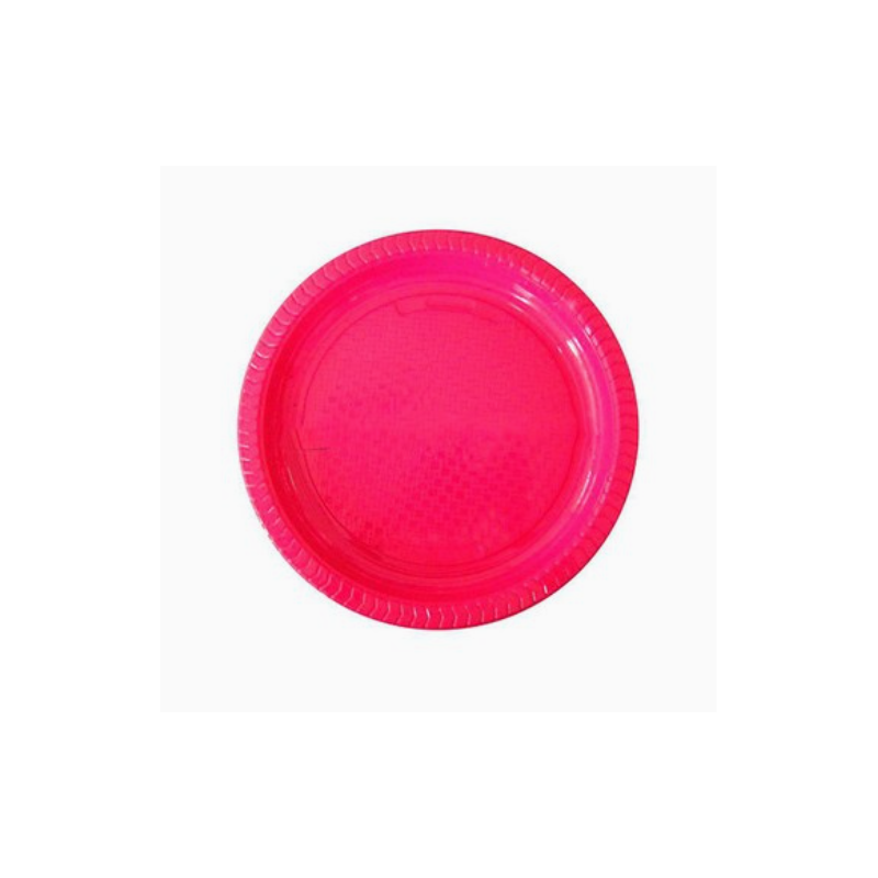 Platos Fucsia 20,5 Cm 10 Ud De Fiesta y Cumpleaños