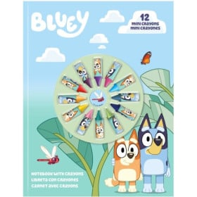 Libreta Con 12 Mini Crayones Bluey