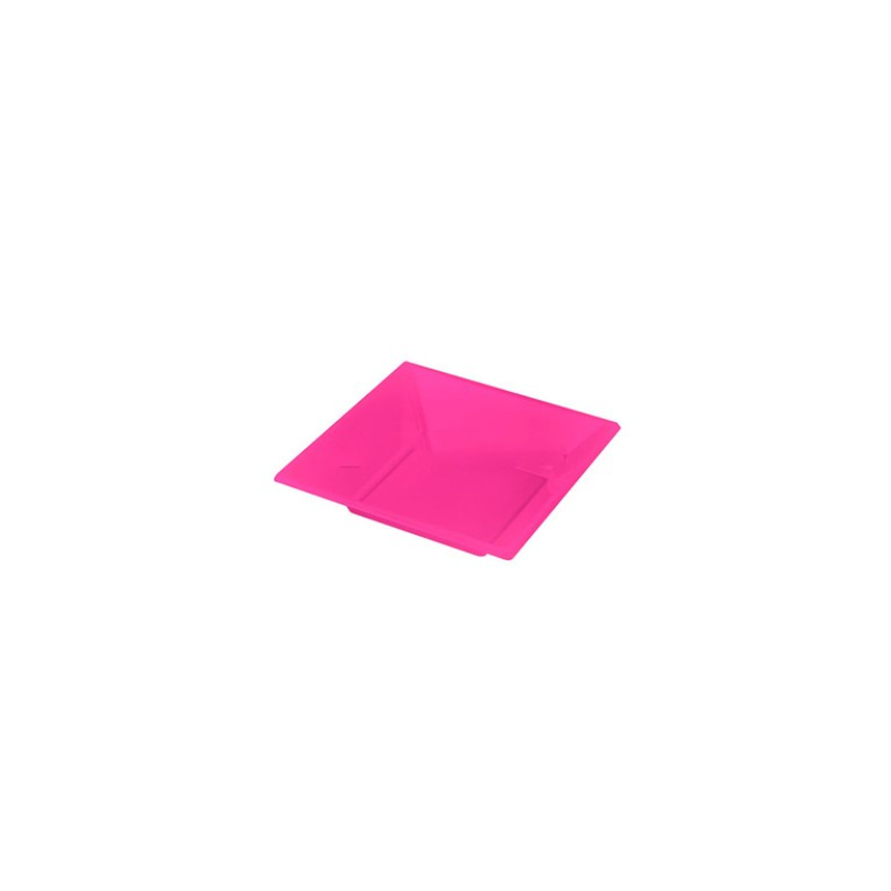 Platos Cuadrados Hondo Fucsia De Fiesta Y Cumpleaños