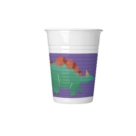 Vasos Dinosaurios 200 Ml 8 Ud De Fiesta Y Cumpleaños