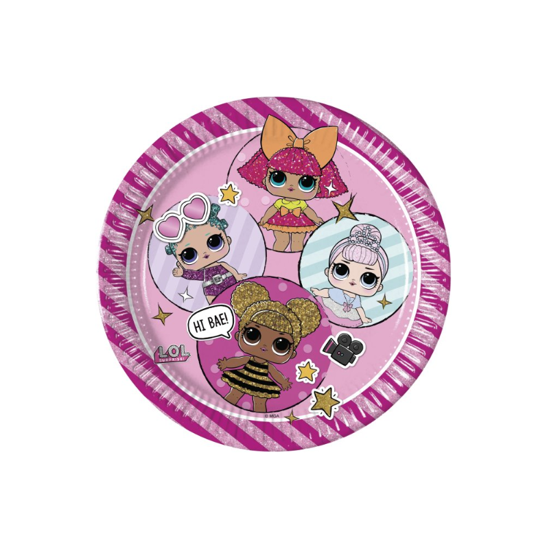 Platos Lol Surprise 23 Cm 8 Ud De Fiesta Y Cumpleaños