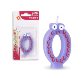 Vela Multicolor Con Ojos Nº 0 De Fiesta Y Cumpleaños